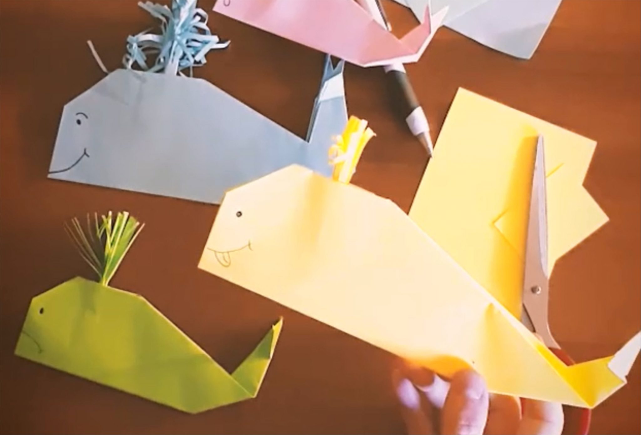 Origami - wieloryb