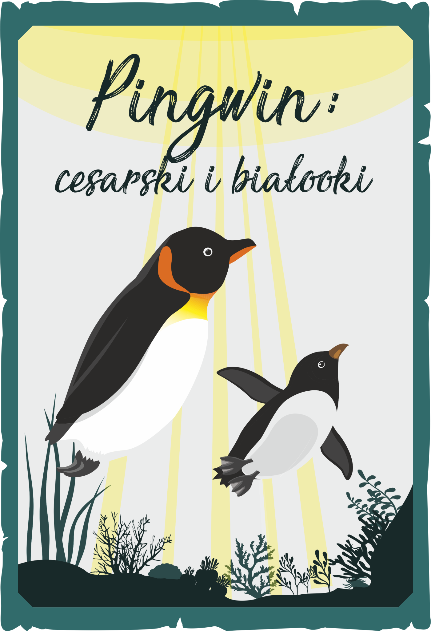 Pingwin cesarski i białooki