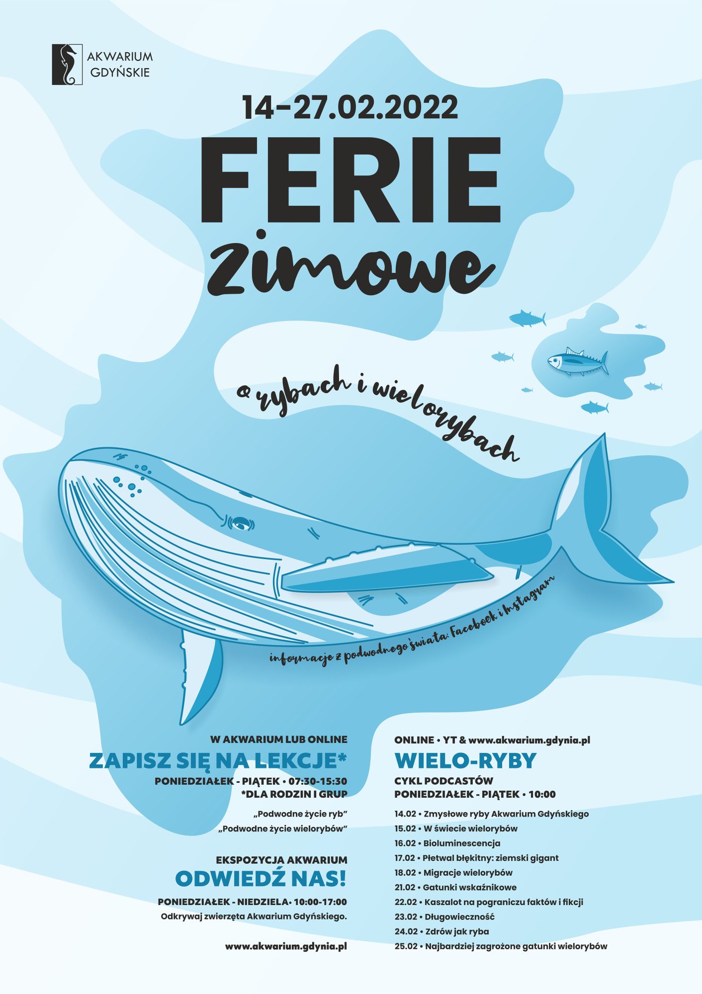 Ferie zimowe o rybach i wielorybach